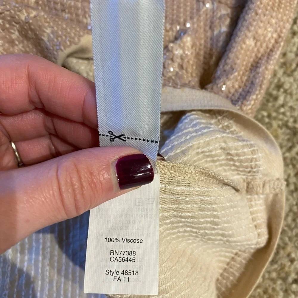 J. Crew Sequin Cotton Blend Tee Shirt